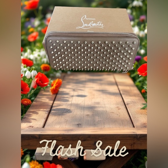 Authentic Christian LouboutinStudded Beige Wallet